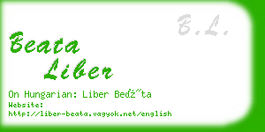 beata liber business card